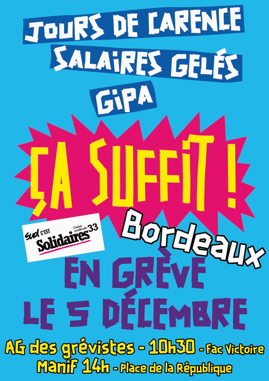 grève le 5 décembre 2024